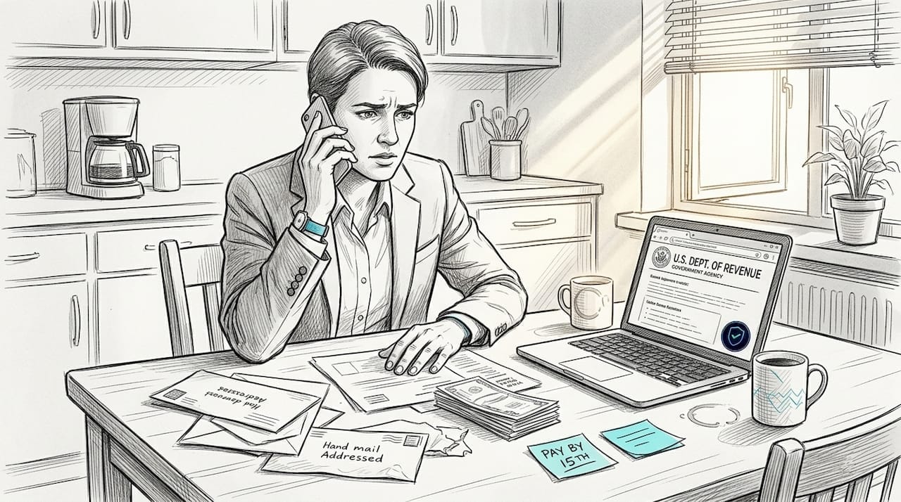Person worried by government scam call